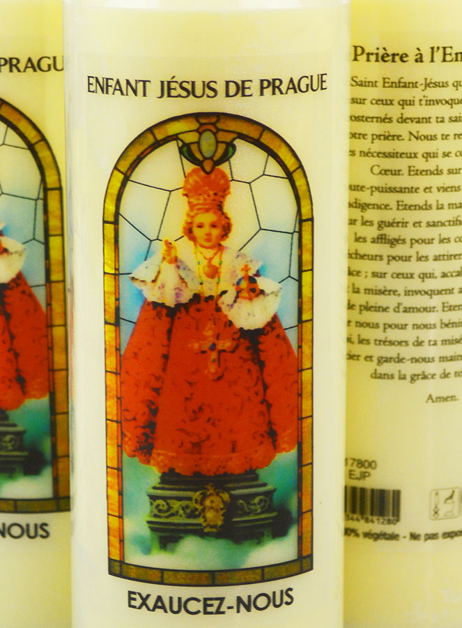 3 Bougies de Neuvaine à l'Enfant Jésus avec Prière au Dos (pic 3)