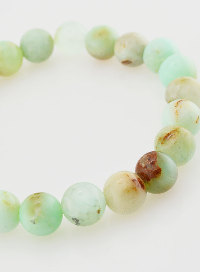 Bracelet en Pierre Naturelle de Chrysoprase A - 8mm (pic 4)
