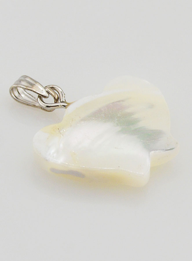 Pendentif Double Coeur en Coquille Véritable (pic 4)