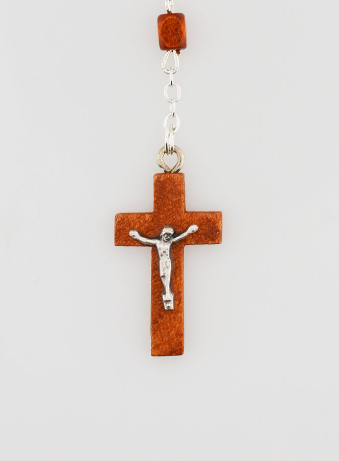 Chapelet en Bois Clair - Vierge Miraculeuse (pic 3)