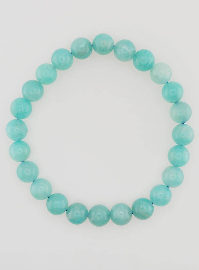 Bracelet en Pierre Naturelle d'Amazonite AA - 8mm (pic 1)