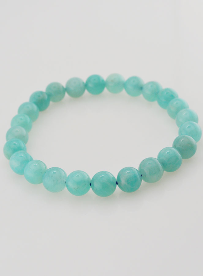 Bracelet en Pierre Naturelle d'Amazonite AA - 8mm (pic 2)