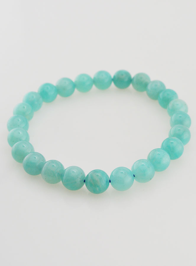 Bracelet en Pierre Naturelle d'Amazonite AA - 8mm (pic 3)