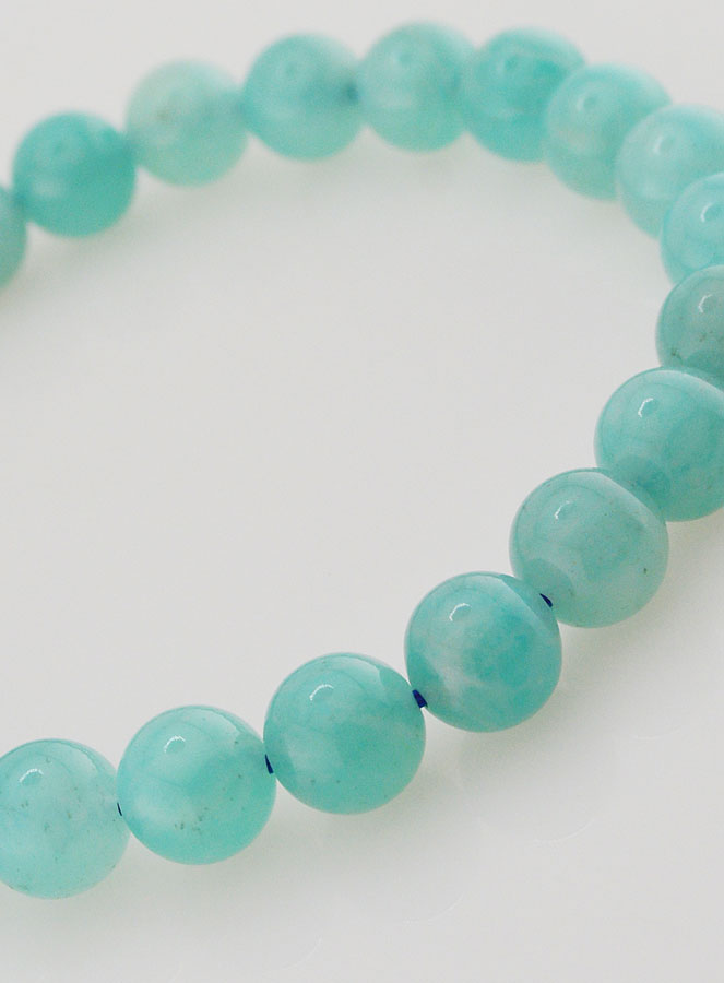 Bracelet en Pierre Naturelle d'Amazonite AA - 8mm (pic 4)