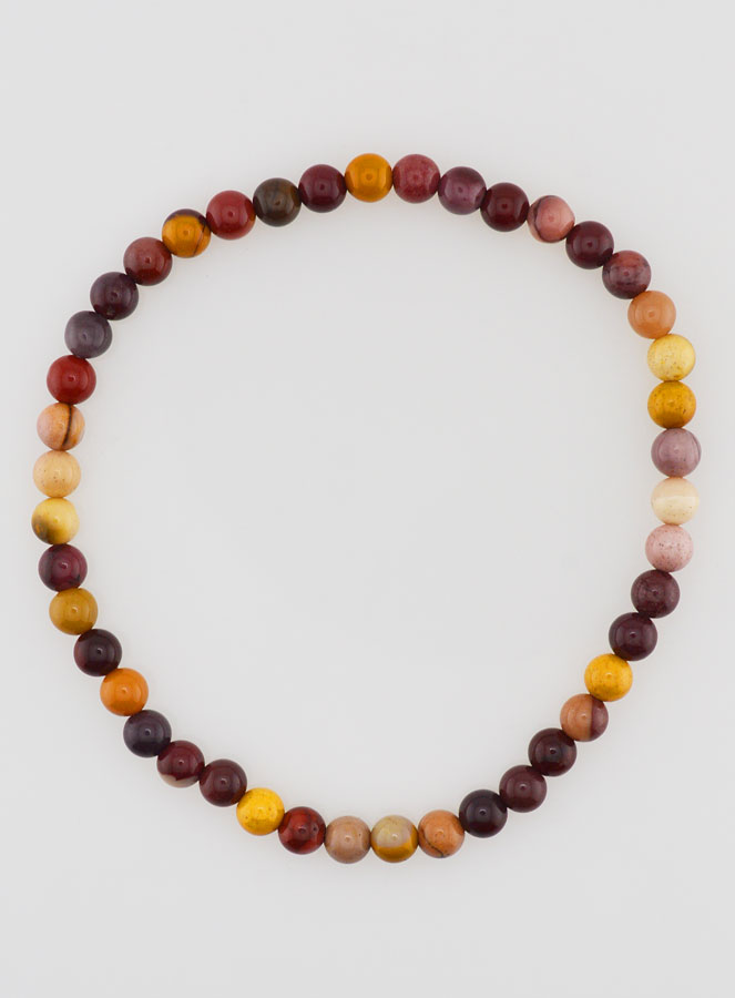 Bracelet en Pierre Naturelle de Jaspe Mokaite - 4mm (pic 1)