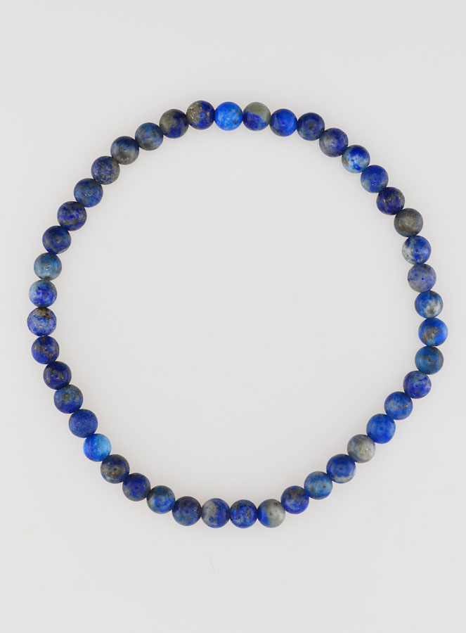 Bracelet en Pierre Naturelle de Lapis Lazuli - 4mm (pic 1)