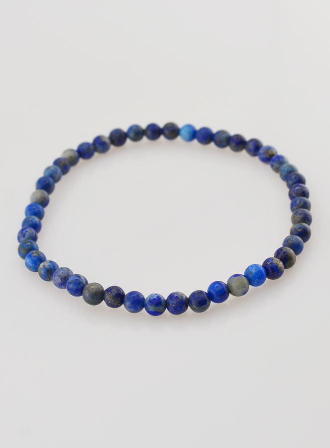 Bracelet en Pierre Naturelle de Lapis Lazuli - 4mm (pic 2)