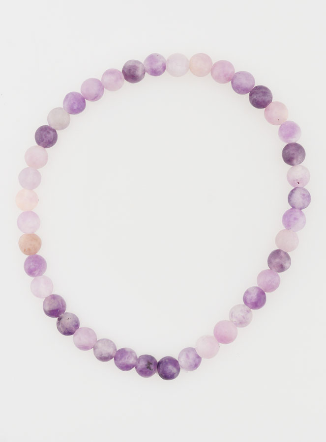 Bracelet en Pierre Naturelle de Lepidolite - 4mm (pic 1)