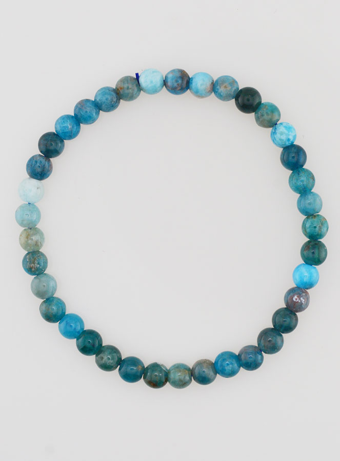 Bracelet en Pierre Naturelle d'Apatite - 4mm (pic 1)