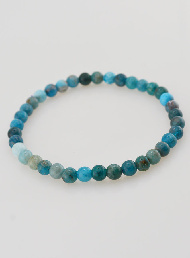 Bracelet en Pierre Naturelle d'Apatite - 4mm (pic 2)