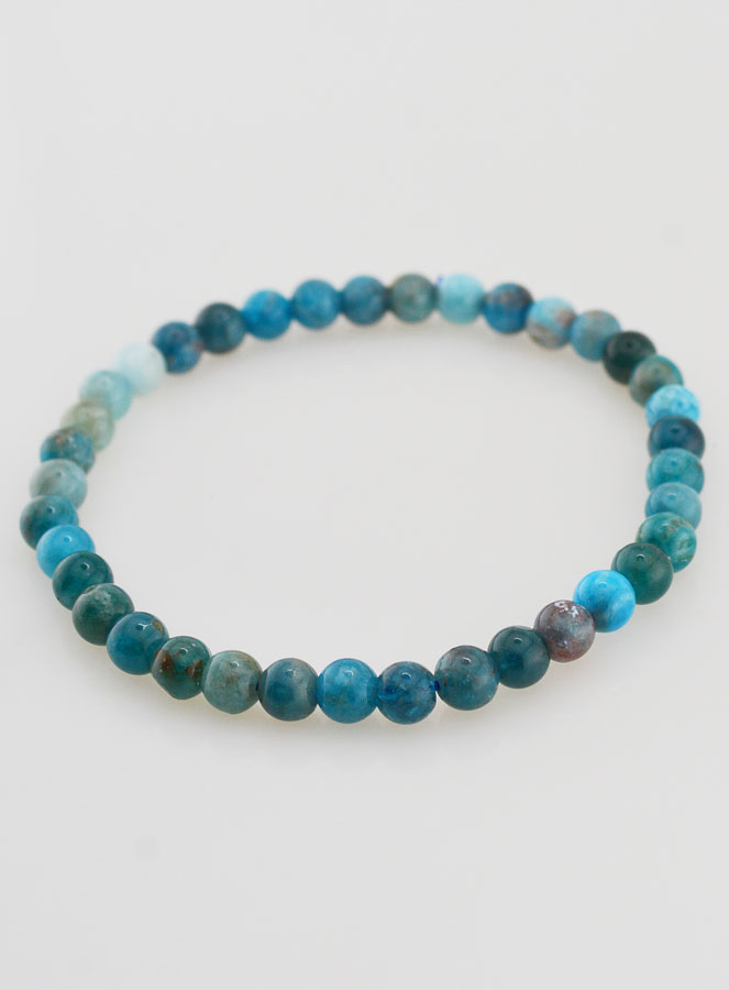 Bracelet en Pierre Naturelle d'Apatite - 4mm (pic 3)