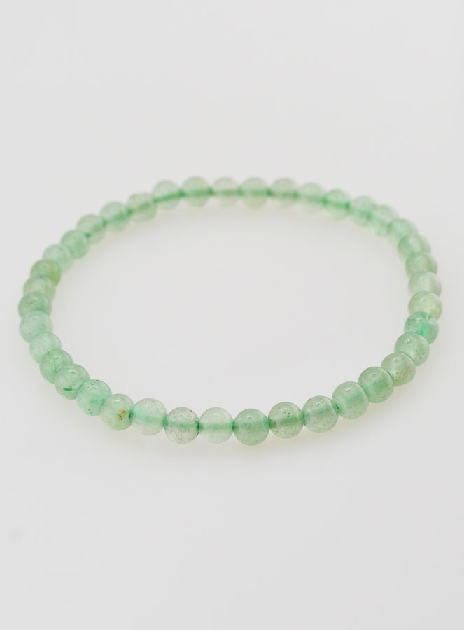 Bracelet en Pierre Naturelle d'Aventurine Verte - 4mm (pic 2)