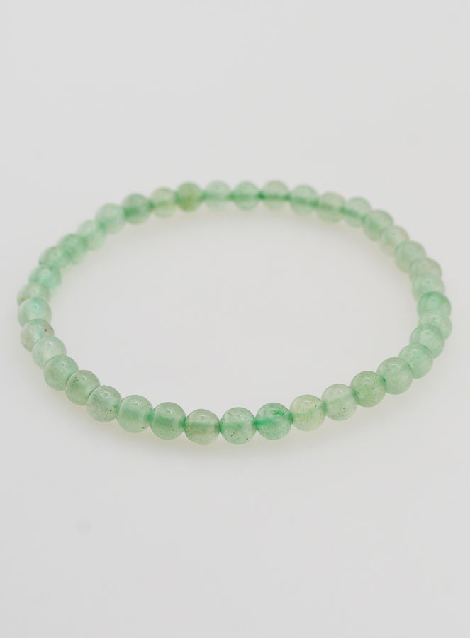 Bracelet en Pierre Naturelle d'Aventurine Verte - 4mm (pic 3)