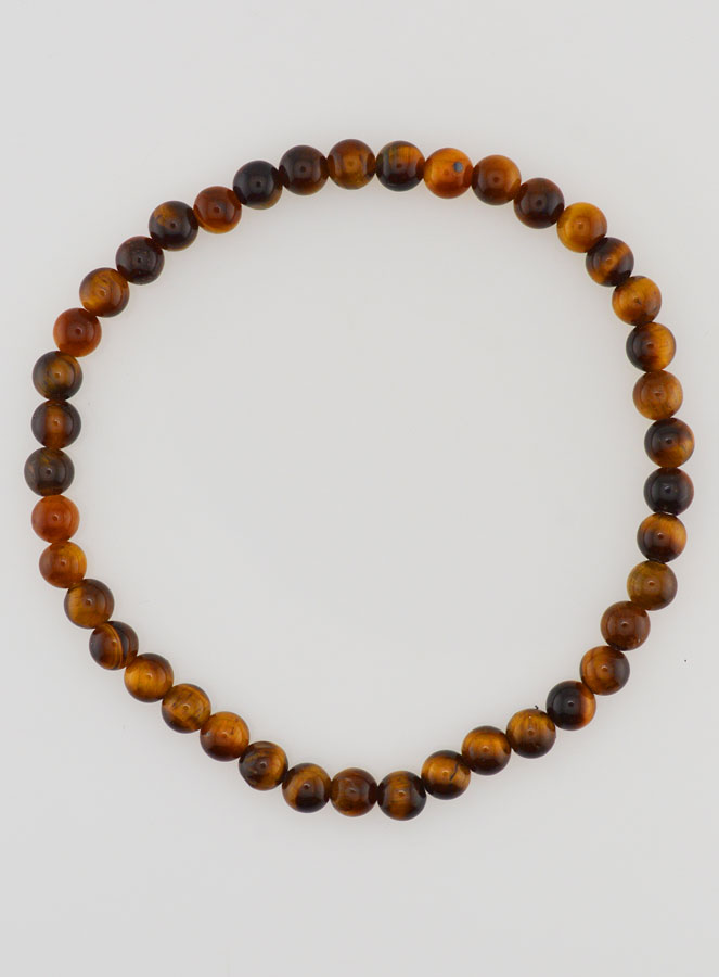 Bracelet en Pierre Naturelle d'Oeil de Tigre - 4mm (pic 1)