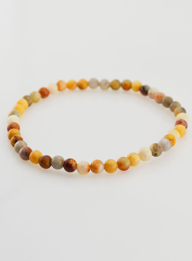 Bracelet en Pierre Naturelle d'Agate Crazy Lace - 4mm (pic 3)