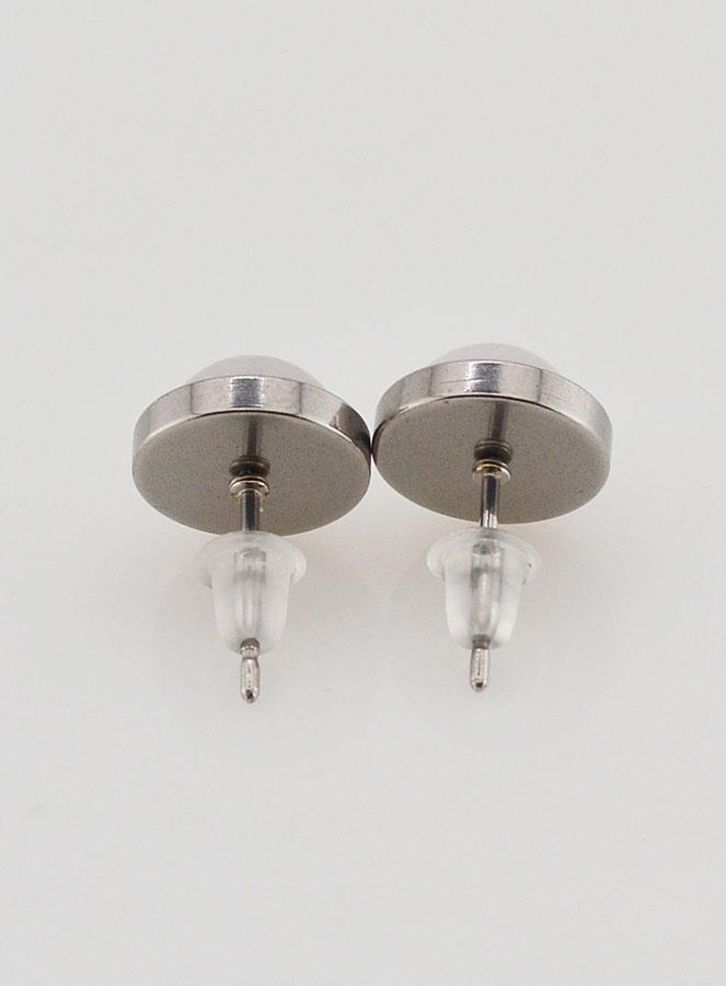 Boucles d'Oreilles Puces - Quartz Rose 10mm (pic 4)