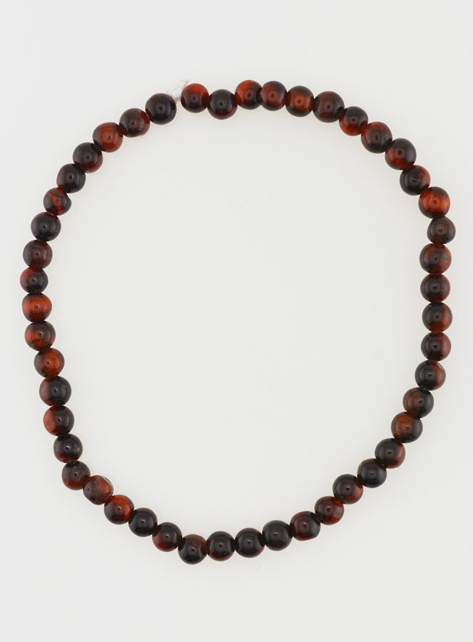 Bracelet en Pierre Naturelle d'Oeil de Taureau - 4mm (pic 1)