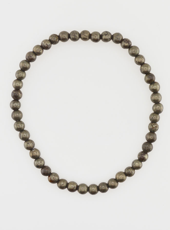Bracelet en Pierre Naturelle de Pyrite - 4mm (pic 1)