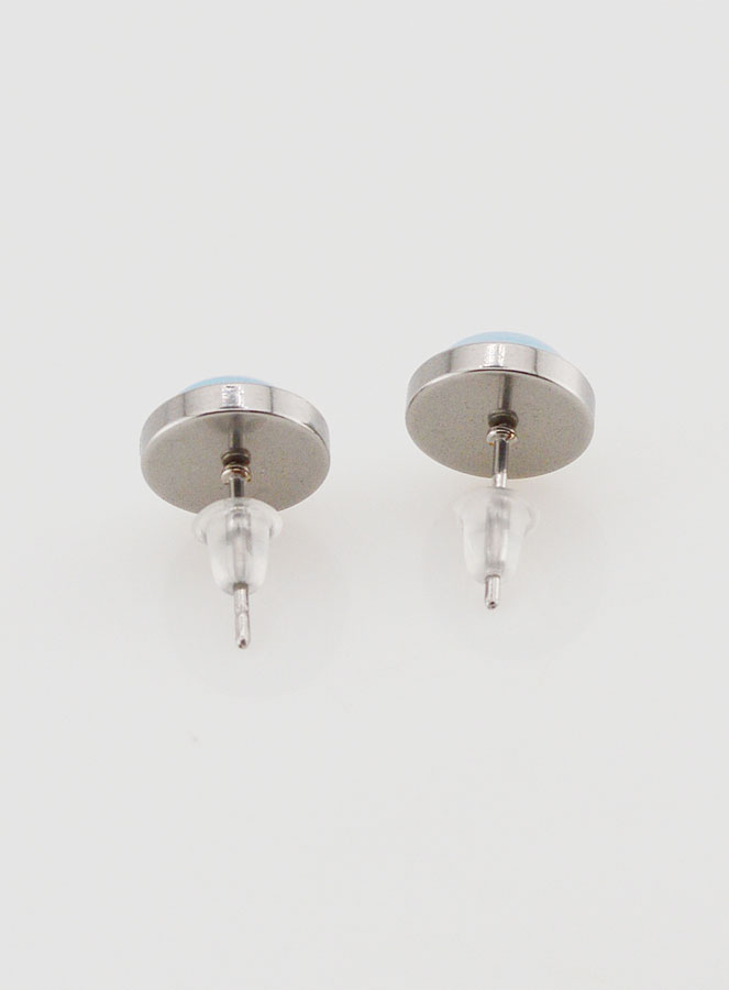 Boucles d'Oreilles Puces - Opalite 10mm (pic 2)