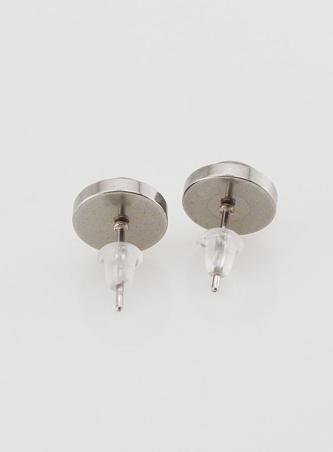 Boucles d'Oreilles Puces - Larvikite 10mm (pic 4)