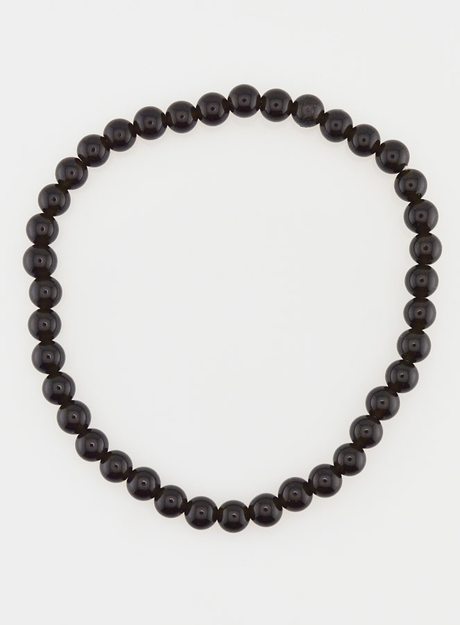 Bracelet en Pierre Naturelle d'obsidienne - 4mm (pic 1)
