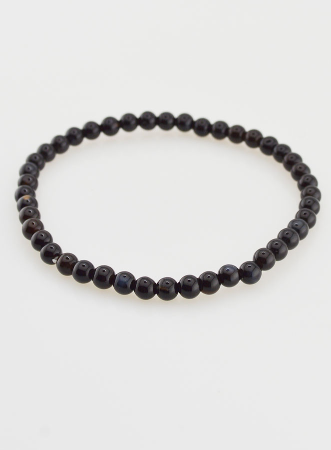 Bracelet en Pierre Naturelle d'Onyx - 4mm (pic 3)