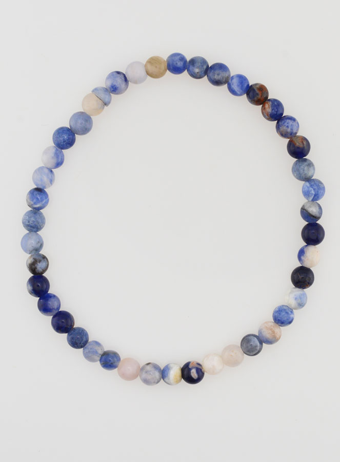 Bracelet en Pierre Naturelle de Sodalite - 4mm (pic 1)