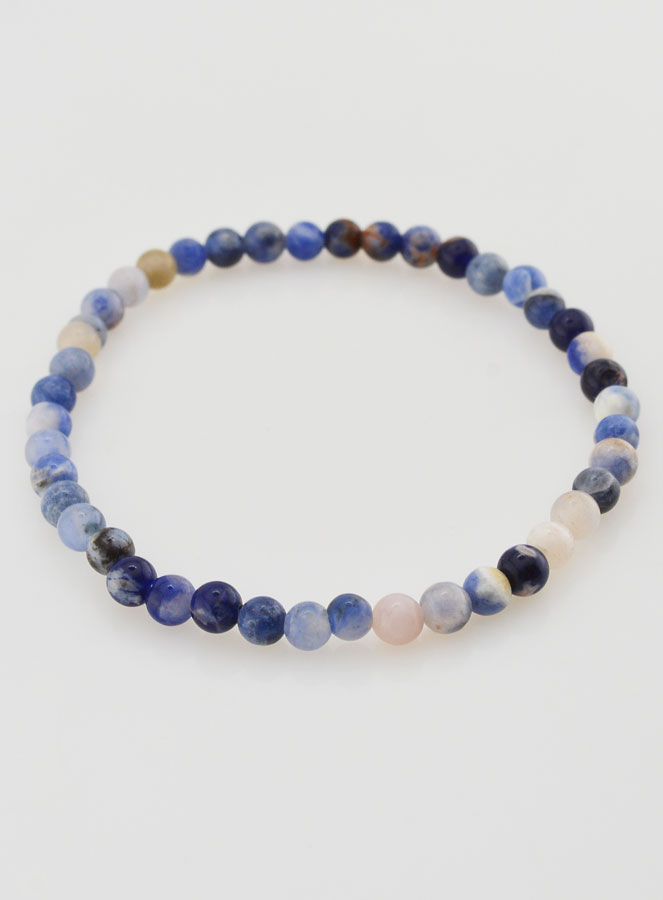 Bracelet en Pierre Naturelle de Sodalite - 4mm (pic 2)