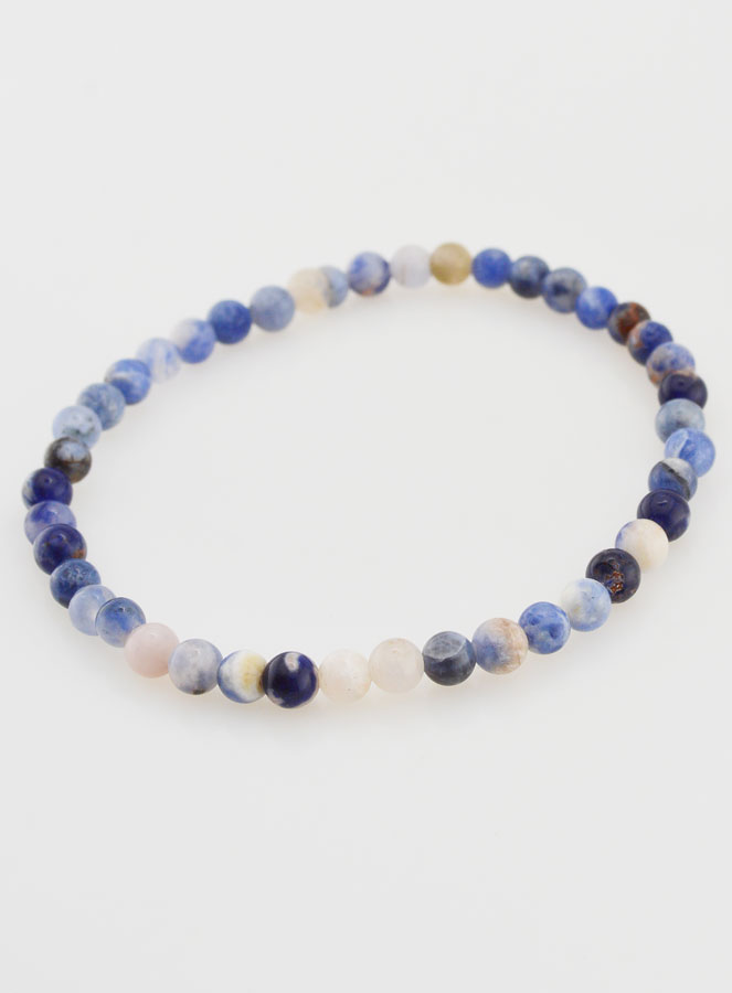 Bracelet en Pierre Naturelle de Sodalite - 4mm (pic 3)