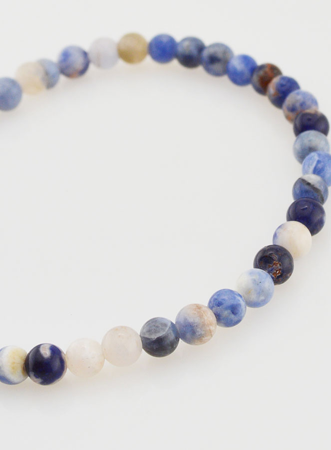 Bracelet en Pierre Naturelle de Sodalite - 4mm (pic 4)