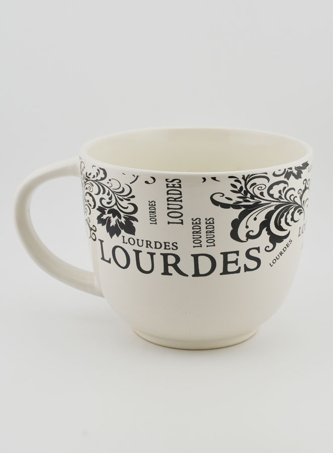 Souvenir de Lourdes - Tasse Lourdes Décor Feuillage 350ml (pic 2)