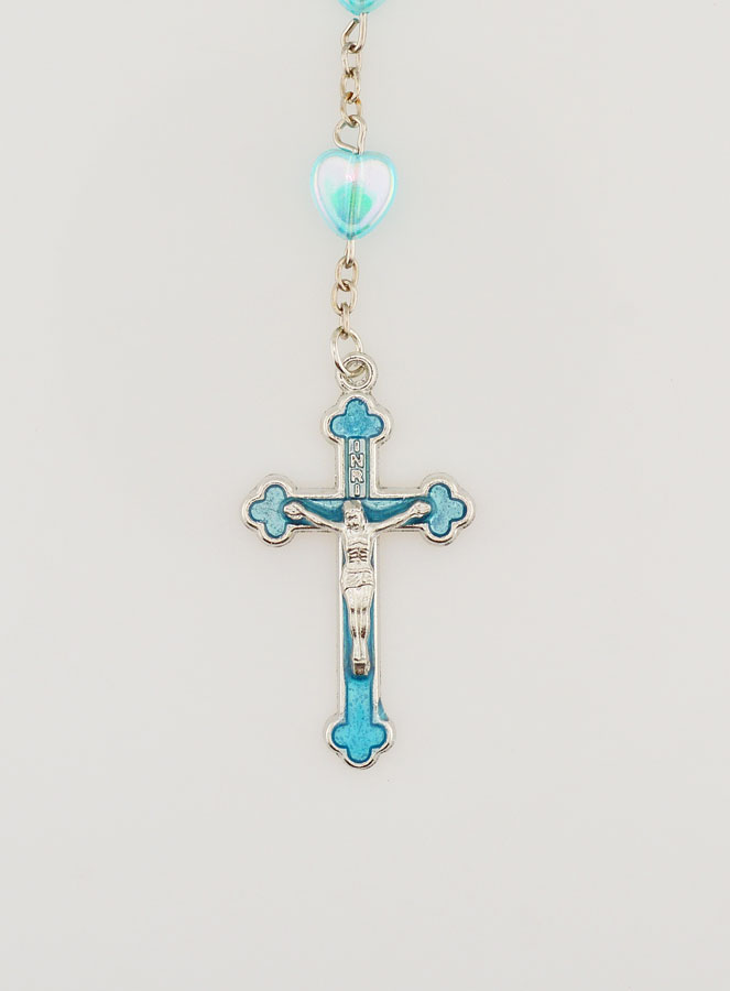 Chapelet Coeur Irisé - Bleu (pic 3)