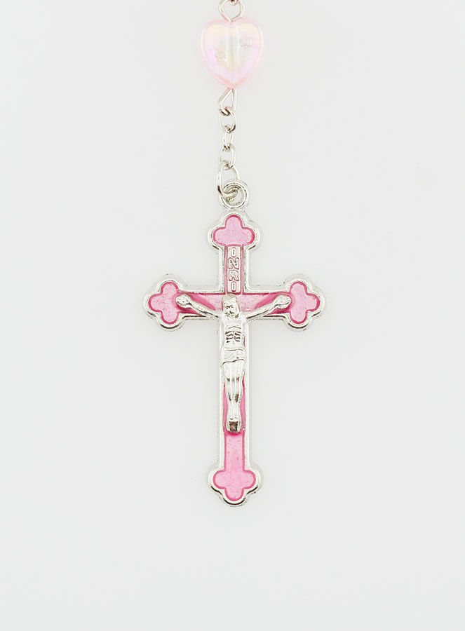 Chapelet Coeur Irisé - Rose (pic 3)