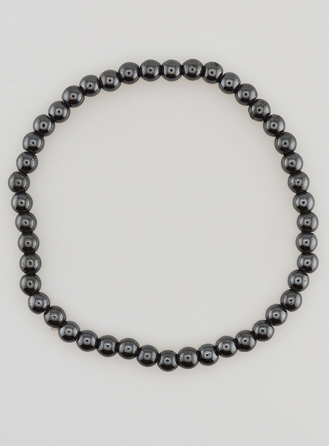 Bracelet en Pierre Naturelle d'Hématite - 4mm (pic 1)