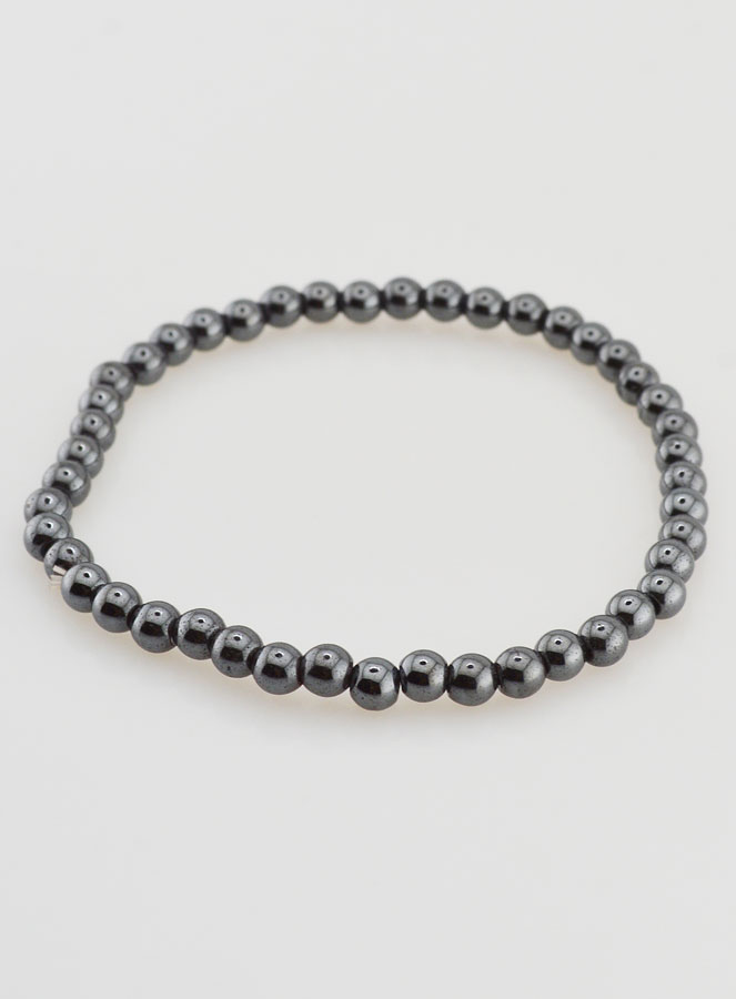 Bracelet en Pierre Naturelle d'Hématite - 4mm (pic 3)
