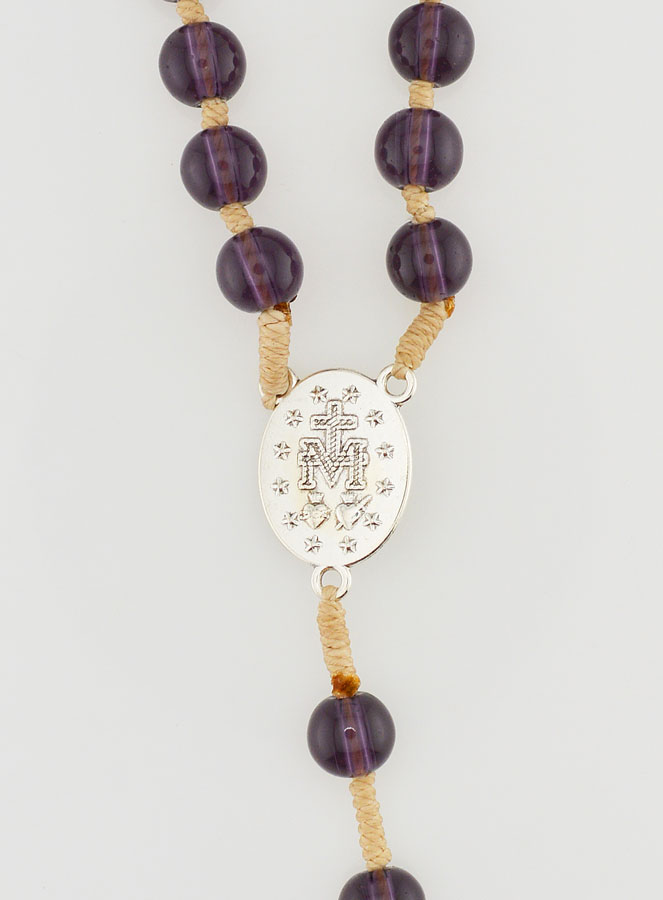 Chapelet Cristal Médaille Miraculeuse - Améthyste (pic 3)