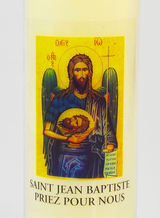Bougie de Neuvaine Saint Jean-Baptiste - 17.5cm (pic 3)