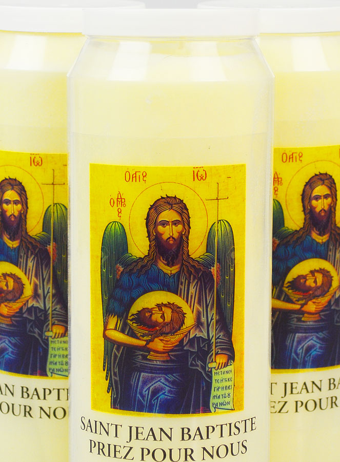 Lot de 3 Bougies de Neuvaine Saint Jean-Baptiste - 17.5cm (pic 3)