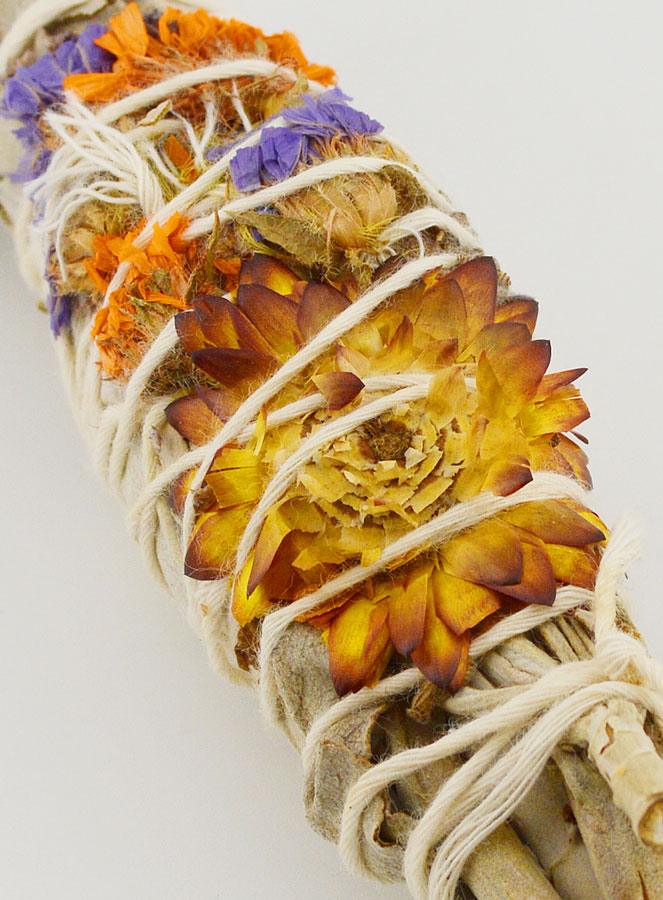 Smudge de Sauge Blanche de Californie & Fleurs Sauvages Torche (pic 4)