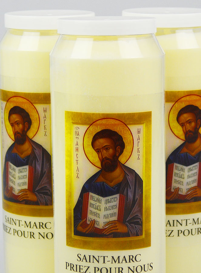 Lot de 3 Bougies de Neuvaine Saint Marc - 17.5cm (pic 2)