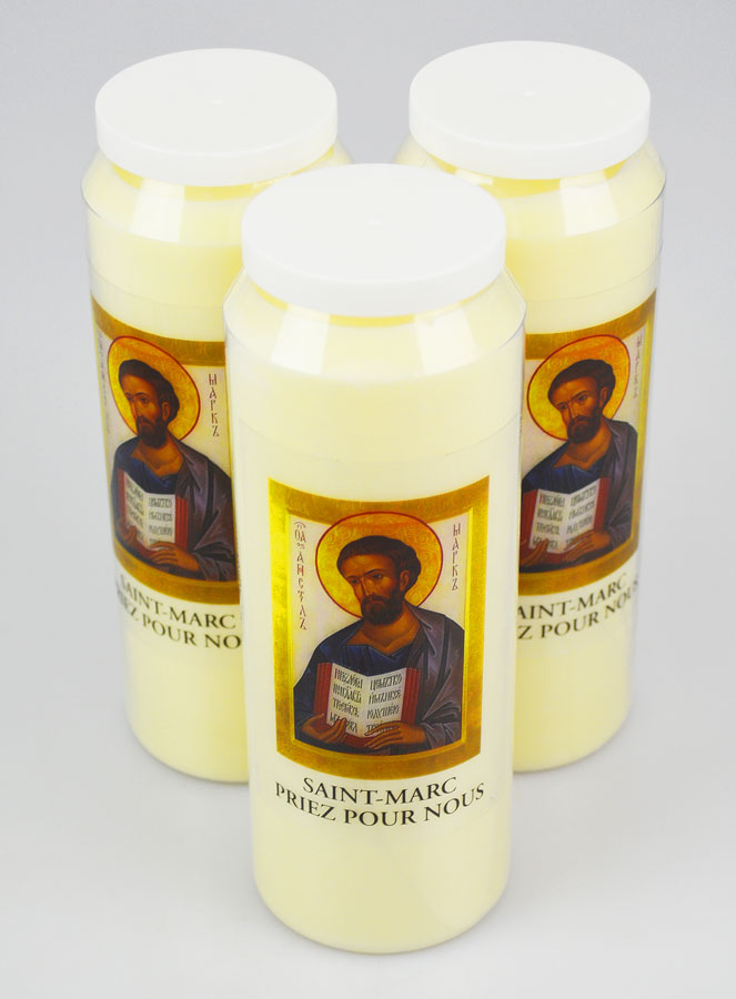Lot de 3 Bougies de Neuvaine Saint Marc - 17.5cm (pic 3)