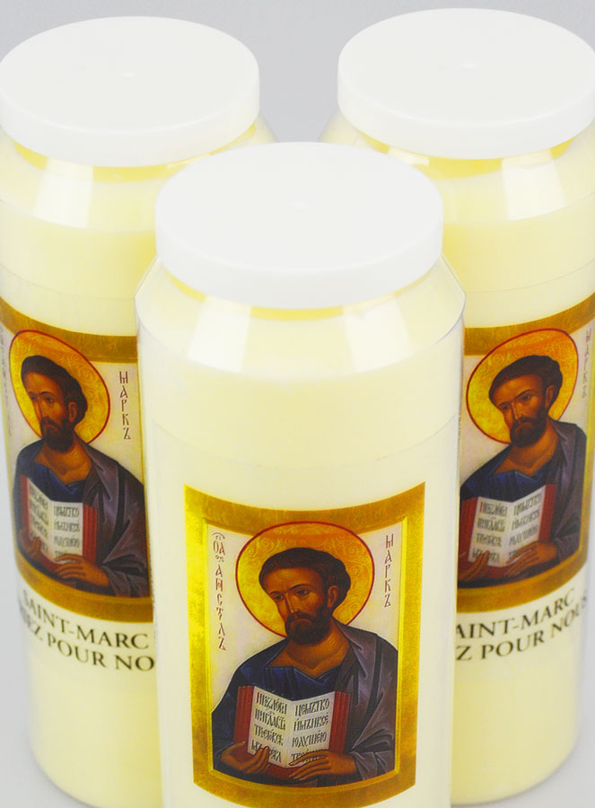 Lot de 3 Bougies de Neuvaine Saint Marc - 17.5cm (pic 4)