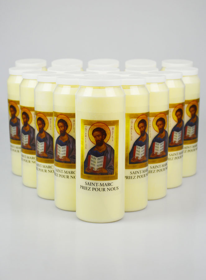 Lot de 20 Bougies de Neuvaine Saint Marc - 17.5cm (pic 1)