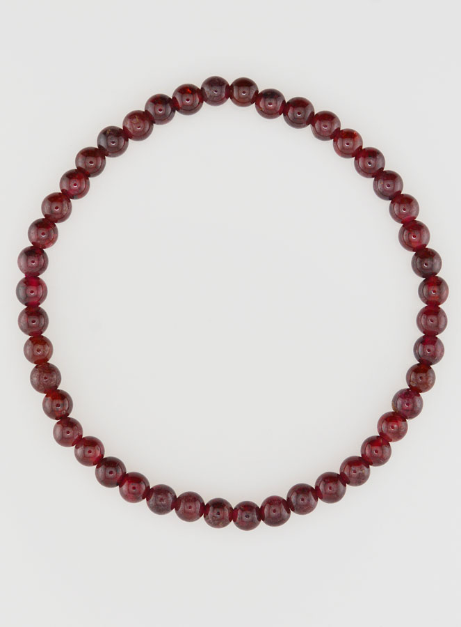 Bracelet en Pierre Naturelle de Grenat - 4mm (pic 1)