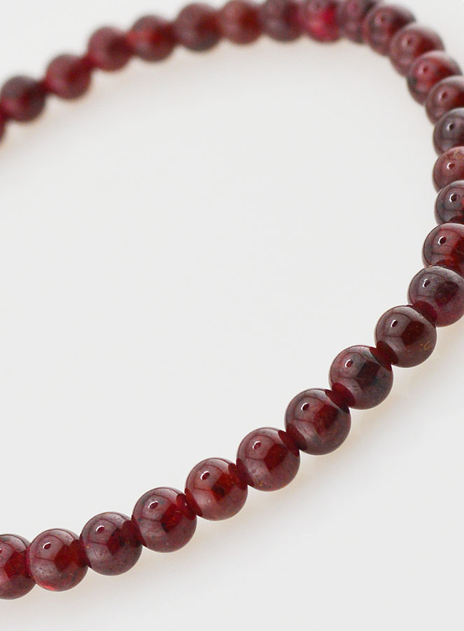 Bracelet en Pierre Naturelle de Grenat - 4mm (pic 4)