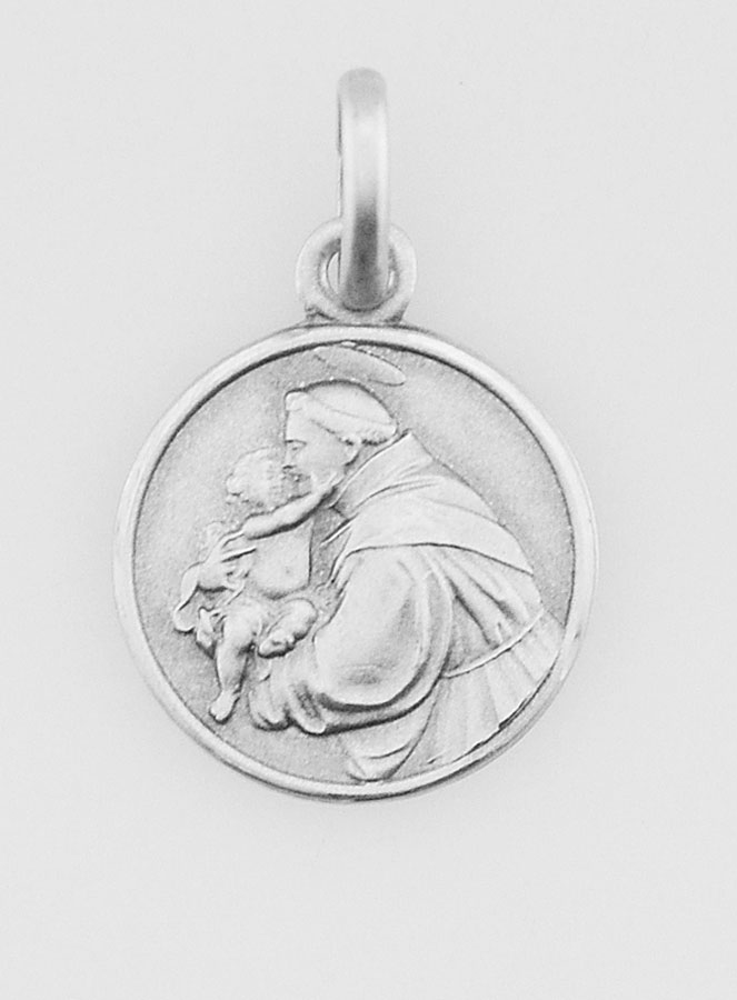 Médaille en Argent Massif Saint Antoine - 14mm (pic 1)