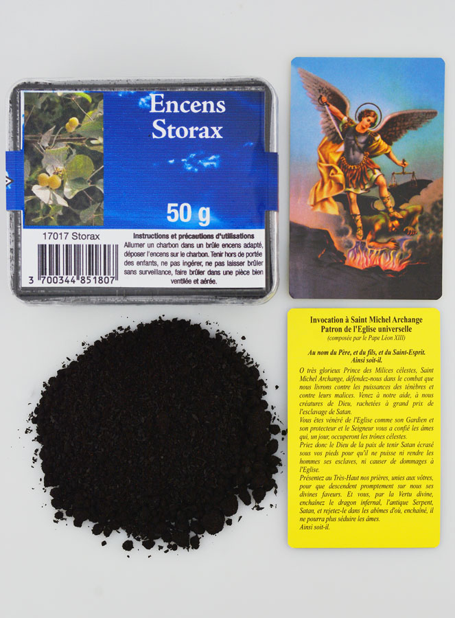 Encens Religieux Protection - Storax + Prière St Michel (pic 1)