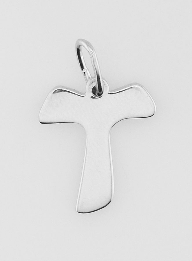 Pendentif Croix de Tau en Argent Massif  - 17mm (pic 1)