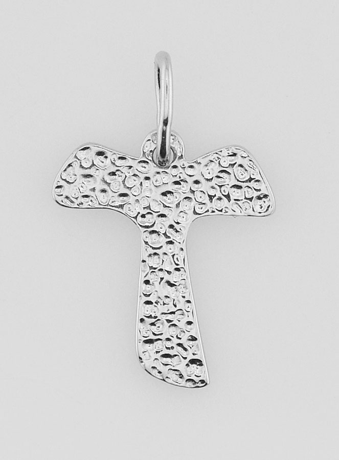 Pendentif Croix de Tau en Argent Massif  - 17mm (pic 2)