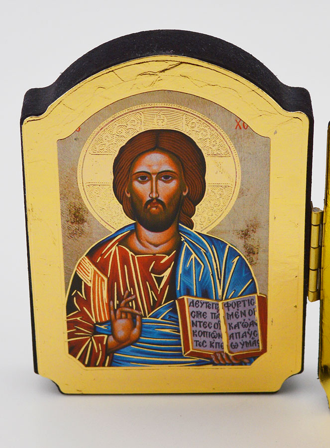Icône Diptyque Christ Pantocrator & Vierge de Tendresse (pic 2)